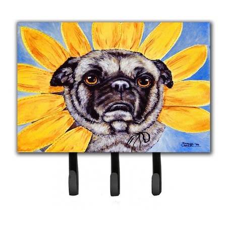 Jensendistributionservices Sunflower Pug Leash or Key Holder MI1718297